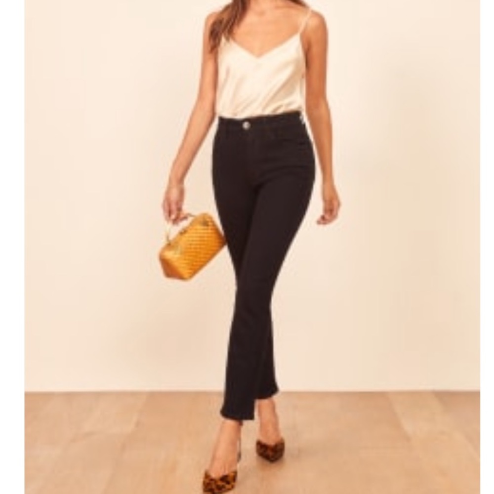 Reformation Emilia crop jeans black size 25